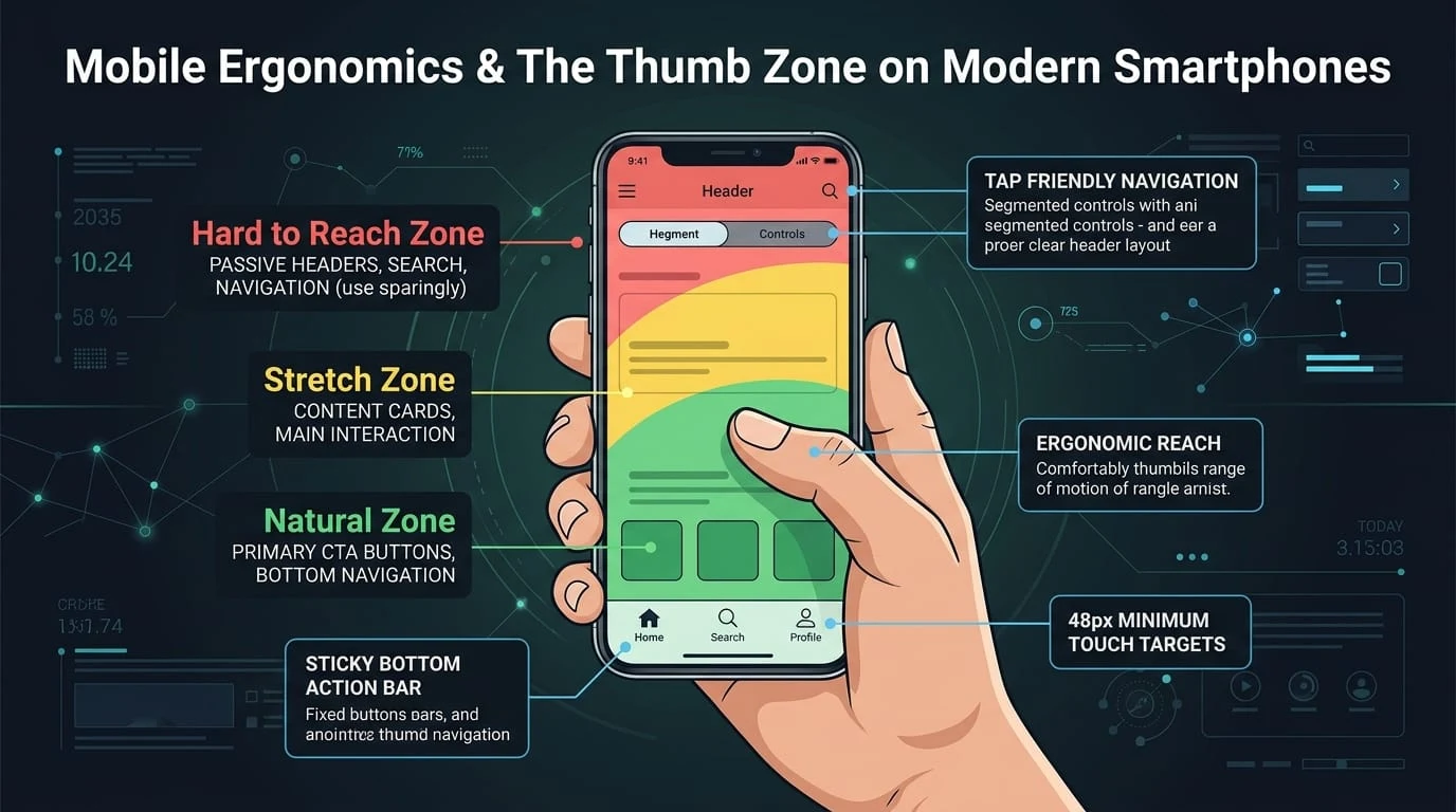 Мобільна ергономіка: Зона великого пальця (Thumb Zone) на смартфонах