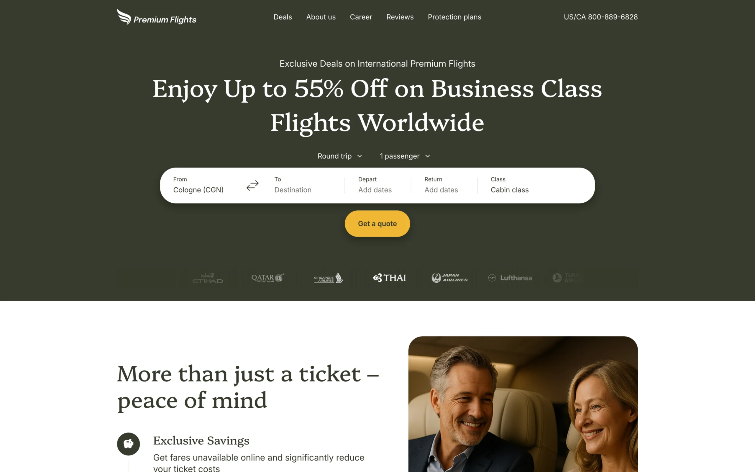 Premium Flights — платформа бронювання авіаквитків бізнес-класу для ринку Австралії