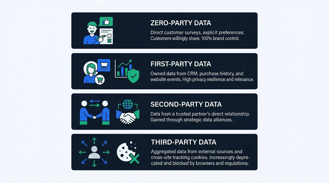 Класифікація даних у маркетингу: Zero, First, Second та Third-Party Data